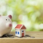 piggy bank save money for house , saving money concept