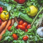 Fresh raw vegetables and fruits