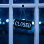The effect of corona or COVID-19 virus closed restaurant.