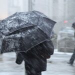 Person in Snow Storm
