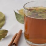 Tea with pine nuts and cinnamon.