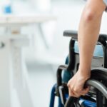 Woman in wheelchair
